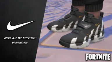 Nike Air DT Max 96 黑白运动鞋(堡垒之夜)