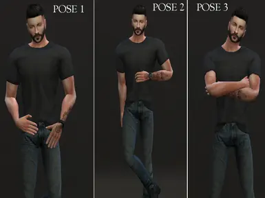 BarbarrojaSims - 男性姿势 V1