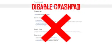 禁用 Crashpad 崩溃报告