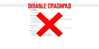 禁用 Crashpad 崩溃报告