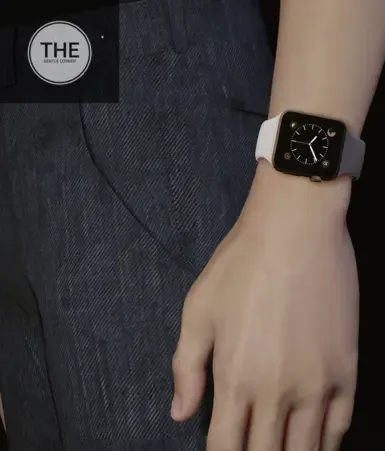 Apple Watch 金色表壳搭配复古白表带