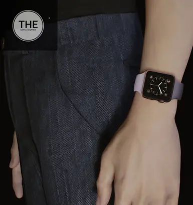 Apple Watch 玫瑰金表壳 薰衣草色运动型表带