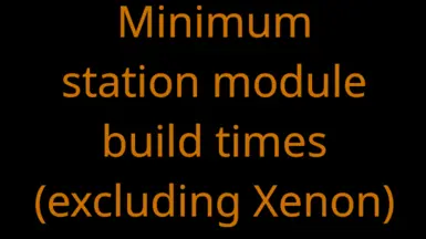 最低空间站模块建造时间（不包括Xenon）