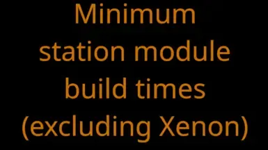 最低空间站模块建造时间(不包括Xenon)