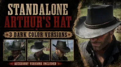 Arthur Hat Black and Dark Brown Retextures - Plus Trapper Variants
