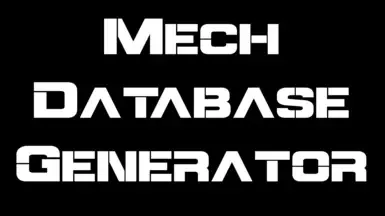 MechDatabaseGenerator - 一个模组资源
