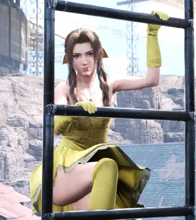 Aerith 不穿斗篷的连衣裙