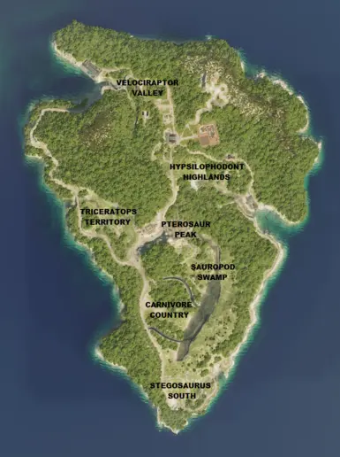 Isla Nublar 小说地图 LITE 版本