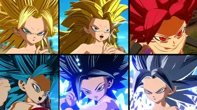 Caulifla 新的变身形态 (从超级赛亚人1到自在极意功)