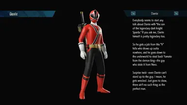 Samurai Sentai Shinken Red (Power Rangers Samurai Red) 替代了但丁