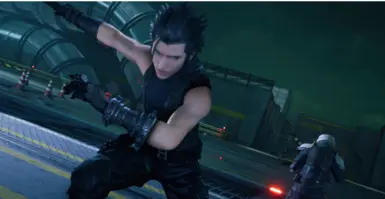 云作为扎克穿着新裤子,无肩垫