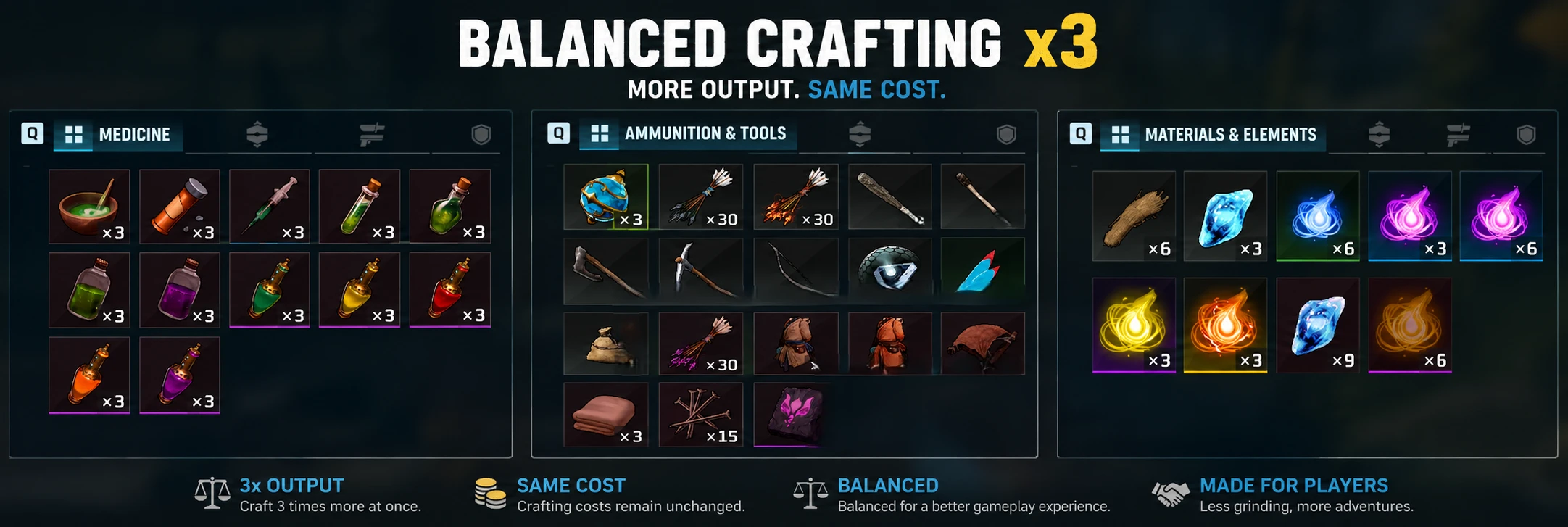 Balanced Crafting x3