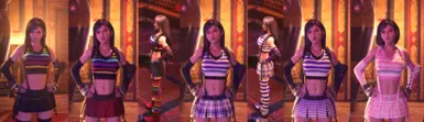 蒂法条纹服装