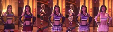 蒂法条纹服装