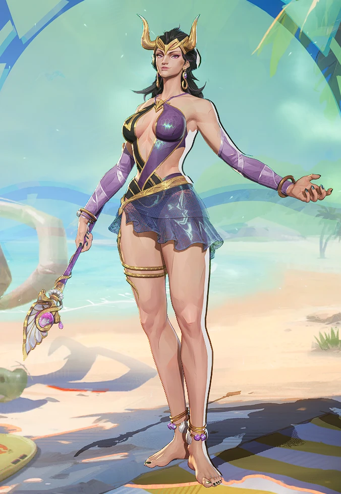 紫色海滨女妖洛基女士
