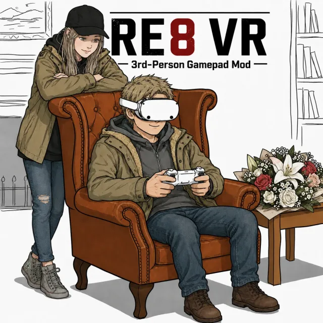 RE8 VR 第三人称 游戏手柄 准星修复