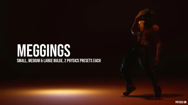 Meggings (S - M - L 凸起) - 物理效果开启