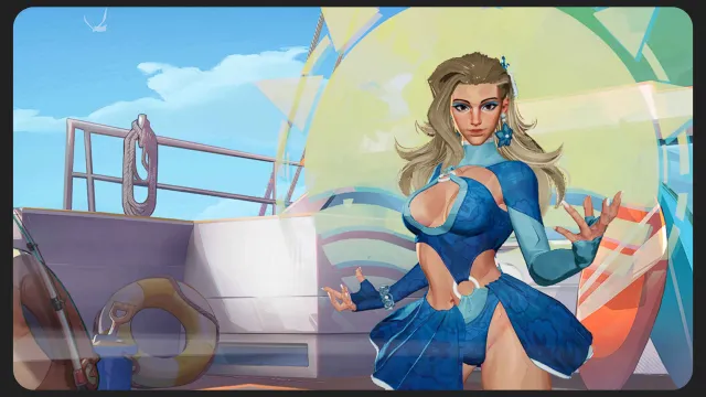 蓝色重新纹理 用于 Taylorlinnay 的 隐形女 模组