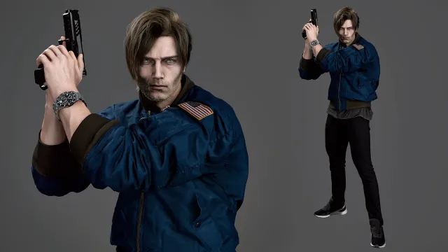 RE4R 里昂休闲服装(替换RPD)