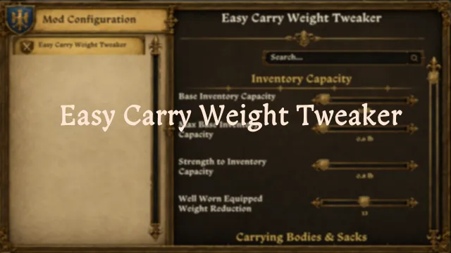 Easy Carry Weight Tweaker
