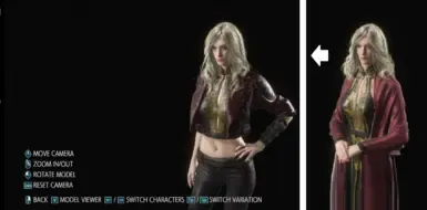Trish 穿着 Eva 的上衣和夹克,颜色为原色