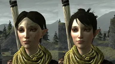 Merrill 带有 Morrigan 的发型与无面部纹身 - Vallaslin