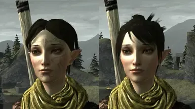 Merrill 带有 Morrigan 的发型与无面部纹身 - Vallaslin