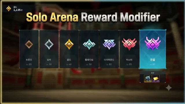 单人竞技场奖励修正器