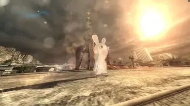 雷电(Raiden)之上的《入侵疯狂兔》(Rabbids Invasion)中的疯狂兔