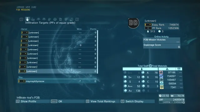 MGSV FOB 菜单修复 (Cheat Engine)