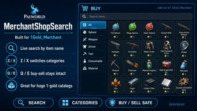 商户搜索与分类 - 1Gold_Merchant 附加组件