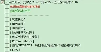 艾尔登法环终极表格 不完全中文翻译 v4.25