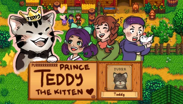 Prince Teddy the Kitten - 为Jas和Marnie定制的猫咪NPC