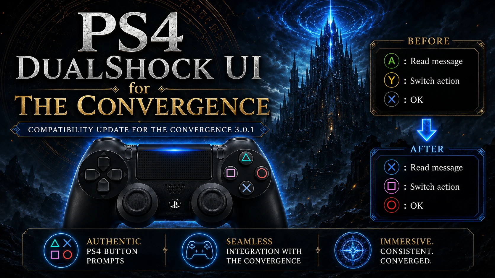PS4 DualShock 界面 融合 3.0.1 兼容补丁