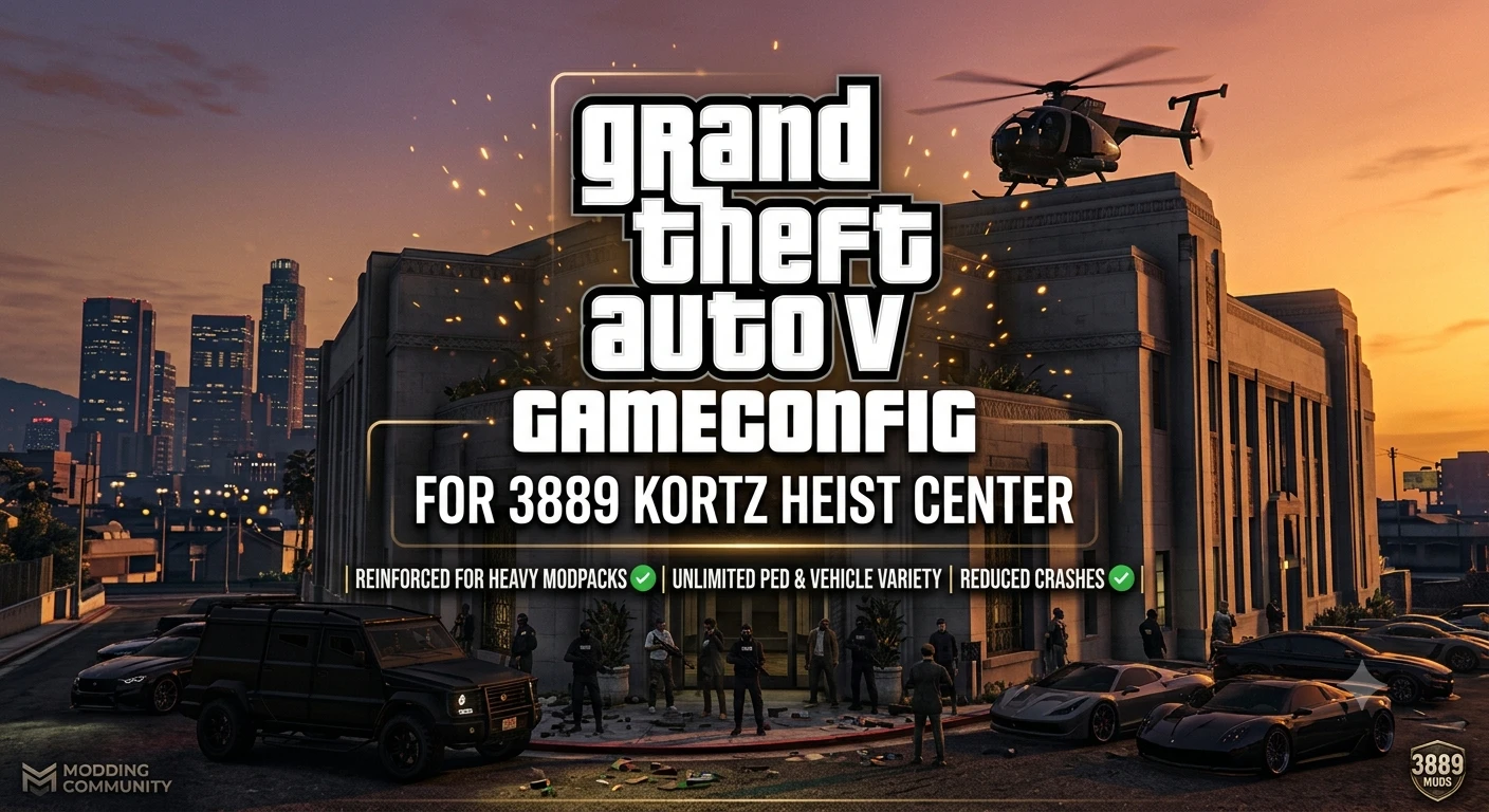 GAMECONFIG GTA V Legacy Kortz Center 抢劫 3889 (作者:ell)
