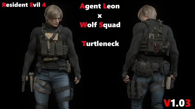Agent Leon x Wolf Squad - 高领毛衣