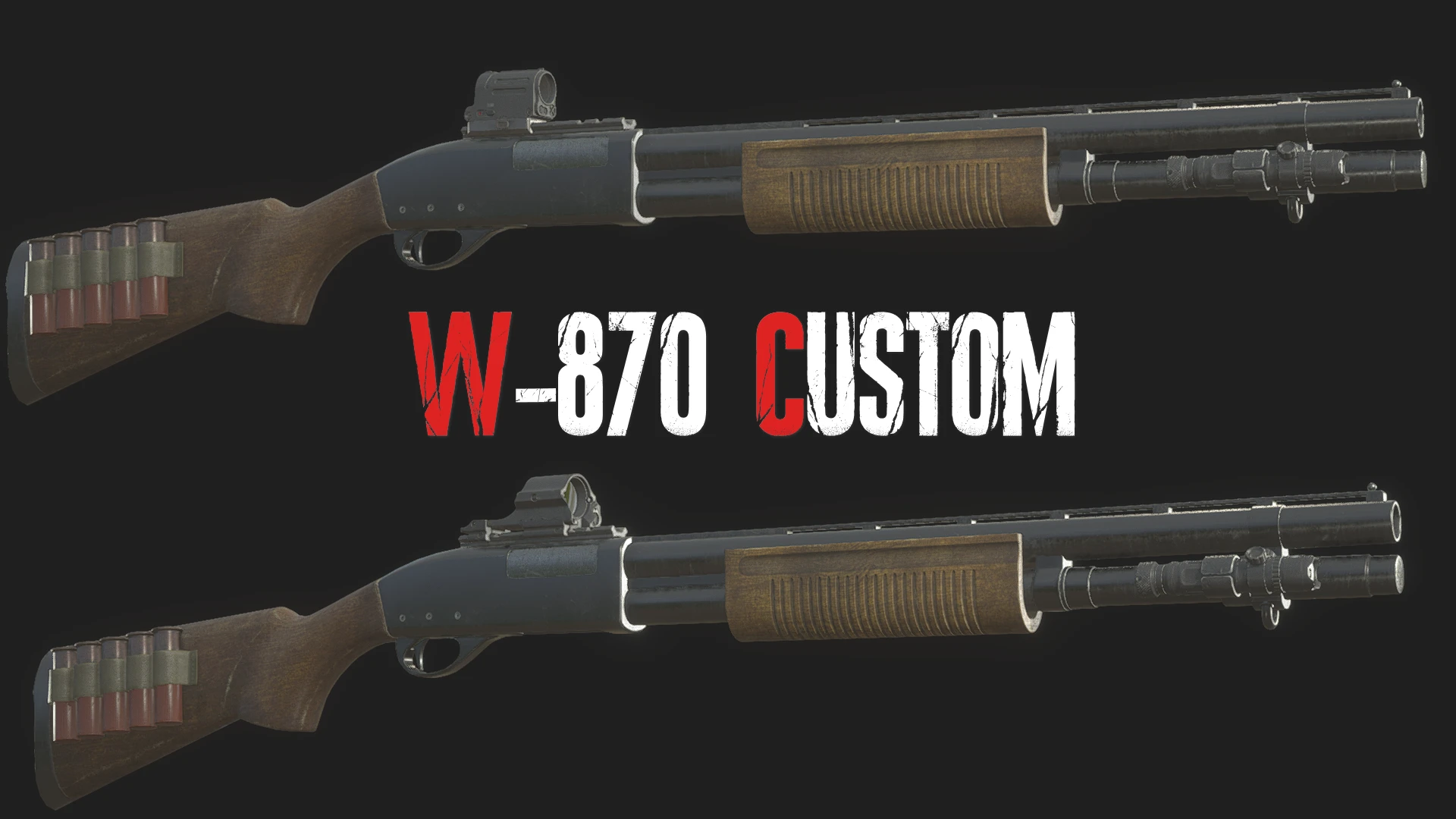 W-870 定制霰弹枪(含弹壳托架瞄准镜和激光瞄准器)