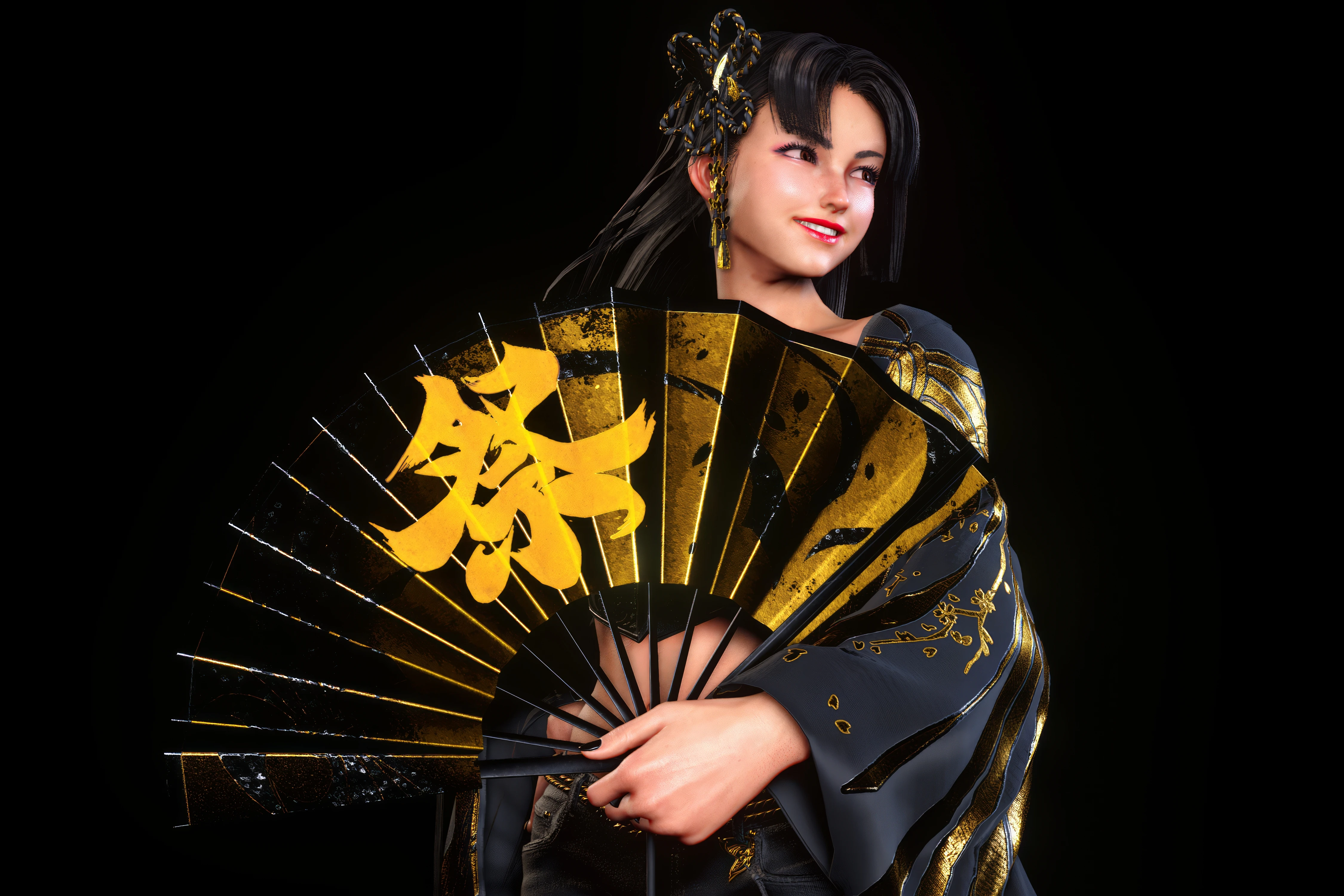 不知火舞服装3 - 黑金改色