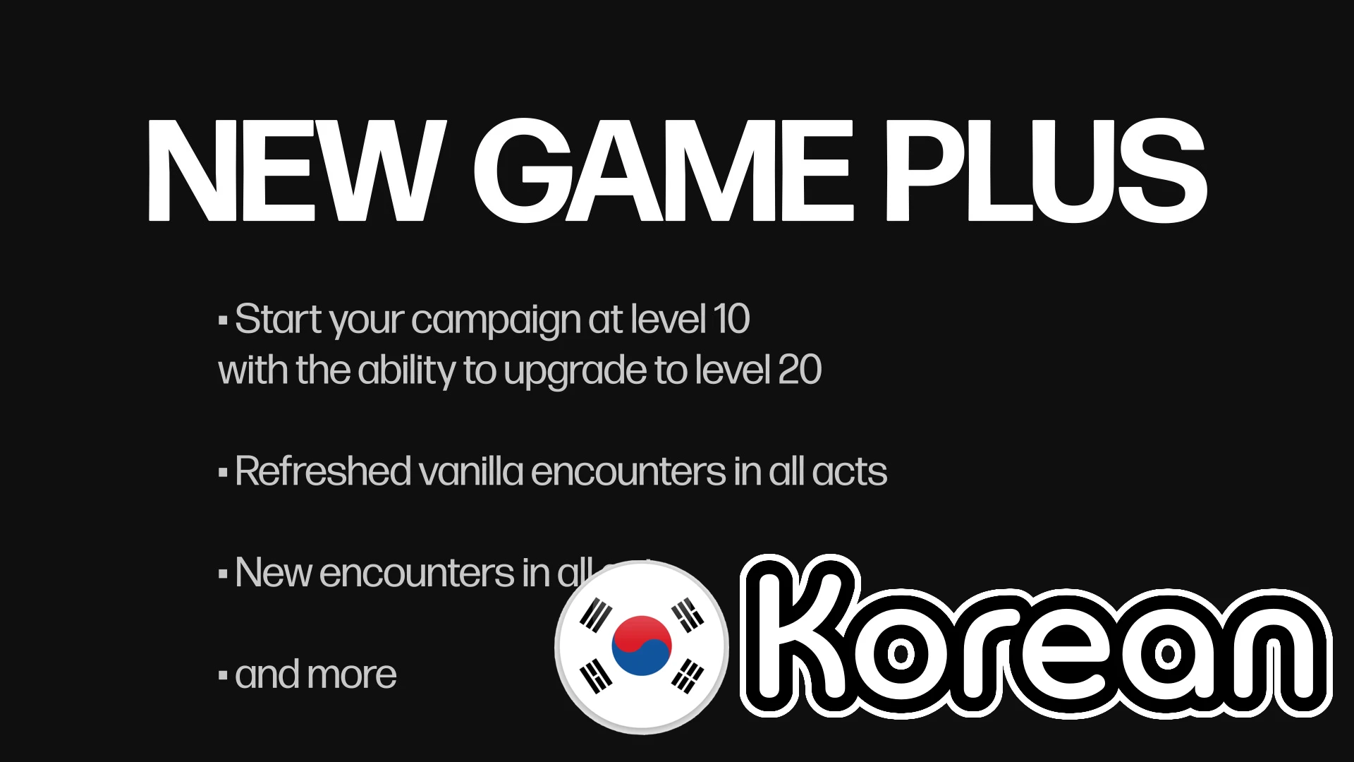New Game Plus（NGP）适用于韩语