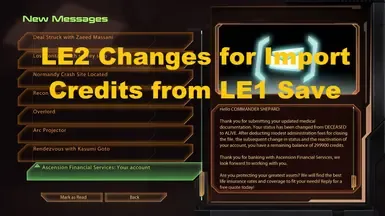 LE2从LE1存档导入积分的变化(多个选项)