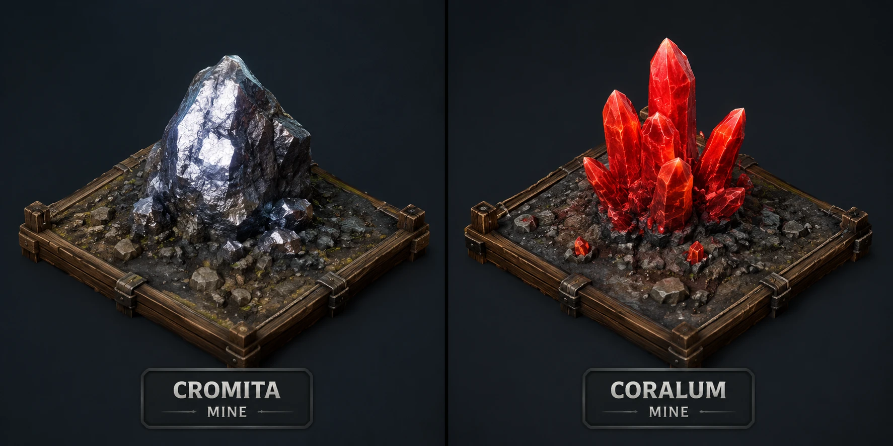 铬铁矿与珊瑚矿场