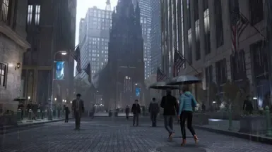 纽约雨天