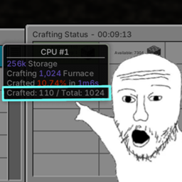 AE2合成CPU物品数量显示