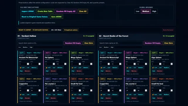 Palworld Expedition Configurator - Custom Expeditions