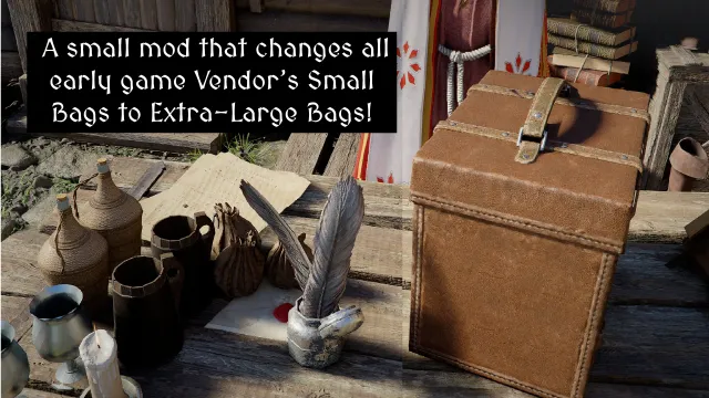 A Small Mod That Changes All Early Game Vendors Small Bags To Extra-Large Bags