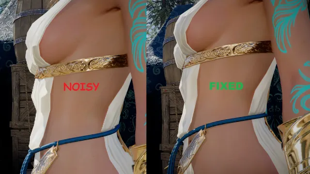 DLSS Noisy Clothing Displacement Fix