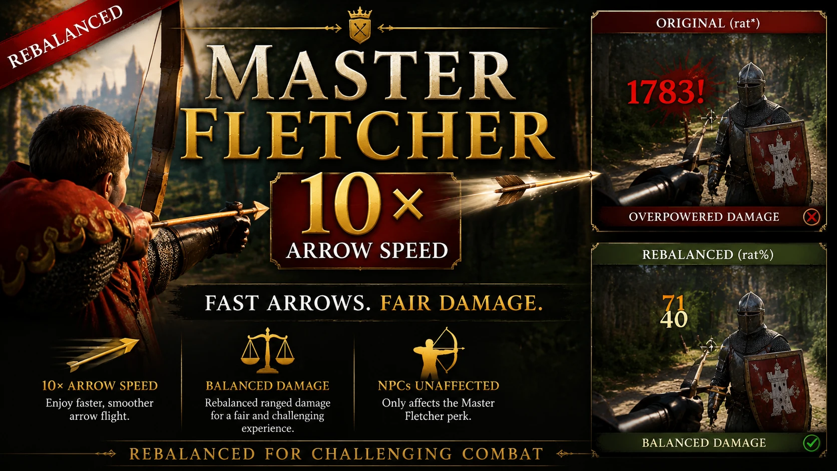 Rebalanced Master Fletcher - Damage Balanced (PTF)