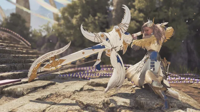 White-Gold Hirabami Switch Axe