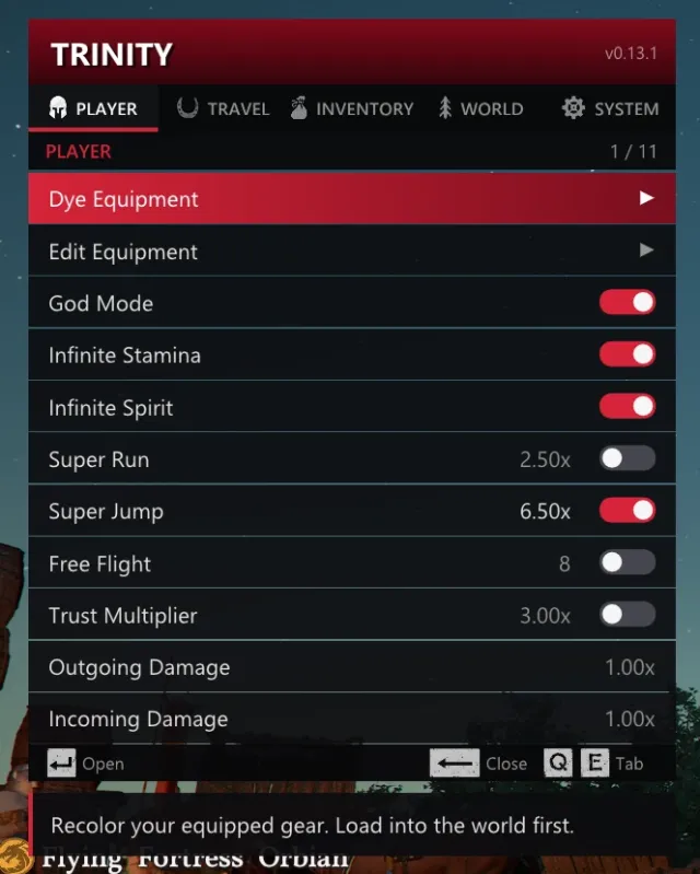 Trinity Mod Menu (Updated Version - 1.18.0)