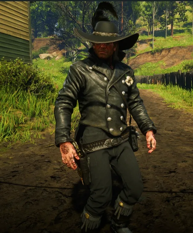 Micah's leather coat